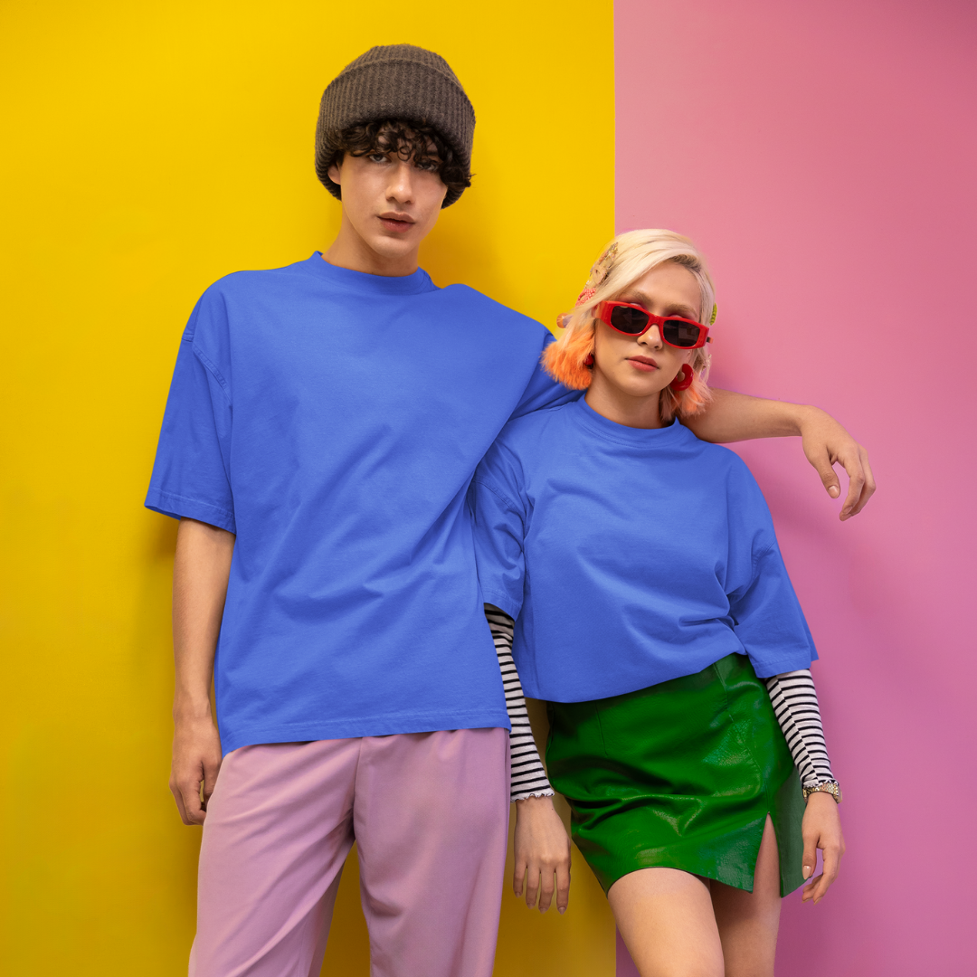 Unisex Oversized Classic T-Shirt in Royal Blue - Oversized T-Shirt