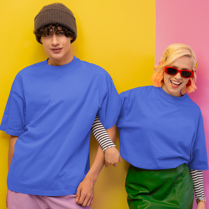 Unisex Oversized Classic T-Shirt in Royal Blue - Oversized T-Shirt